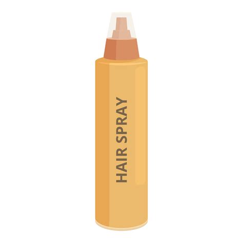Yellow hair spray bottle standing upright 47058630 Vector Art at Vecteezy