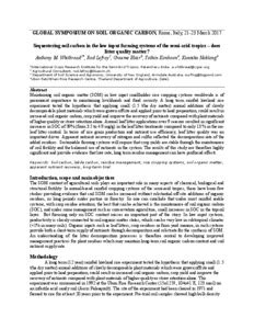 Sequestering soil carbon in the low input farming systems of the semi ...