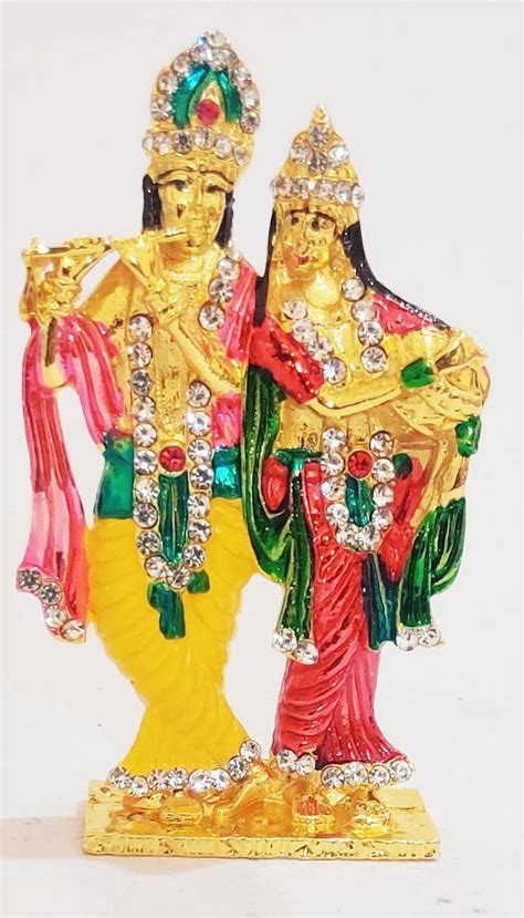 Purvik Collection Radha Krishna Statue Idol in Metal/Radha Krishna ...