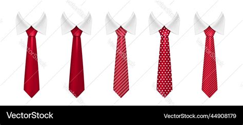 Men ties template necktie collection Royalty Free Vector