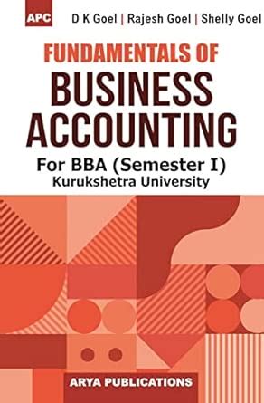 Fundamentals of Business Accounting Semester I of BBA : Rajesh Goel ...