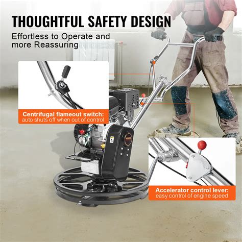 VEVOR Power Trowel, 24” Walk-Behind Cement Trowel with Float Pan, 6HP ...