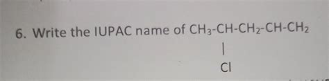 Write the IUPAC name... - Brainly.in