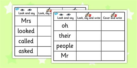 Phase 5 Tricky Words Writing Practice Worksheets - phase 5