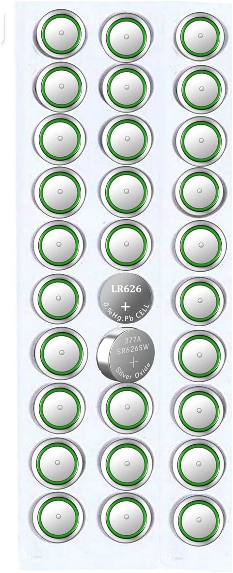 TONSY 1.5V Alkaline Button Batteries 377A, 377 LR626, SR626SW, 364A AG4 ...
