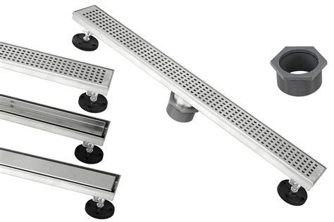 Buy Shower Linear Drain 60 Inch – Square Checker Pattern Grate ...