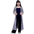 Buy Oriex jumpsuit for kids girls with shrug striped (12-13 Years, Blue ...