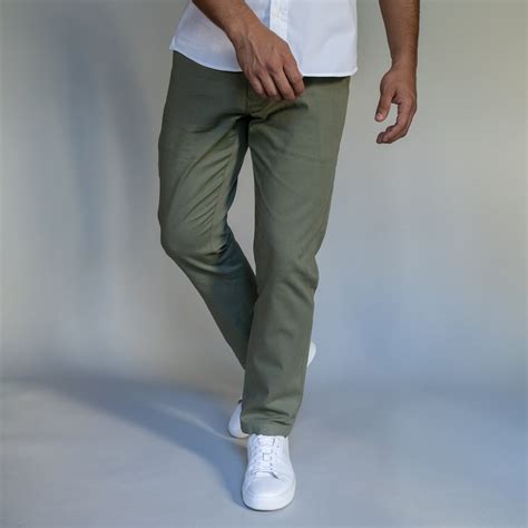 Stretch Chinos Slim Fit, Olive | Peter Manning NYC