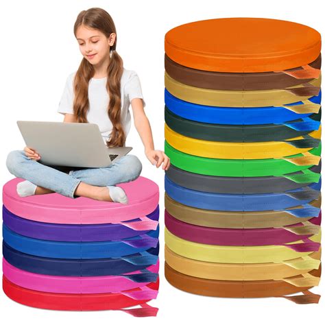 Amazon.com: 20 Pack Round Floor Cushions for Classroom 15 Inch Flexible ...