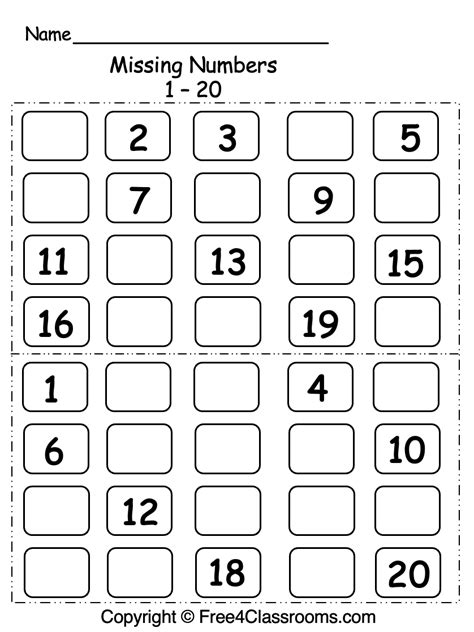 Image result for Math Missing Numbers Worksheet