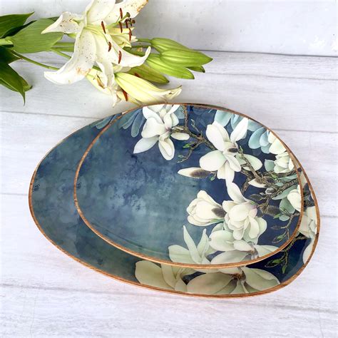 Oval Platters Set (Large & Medium) - Ceylon Dusk – Faaya Gifting