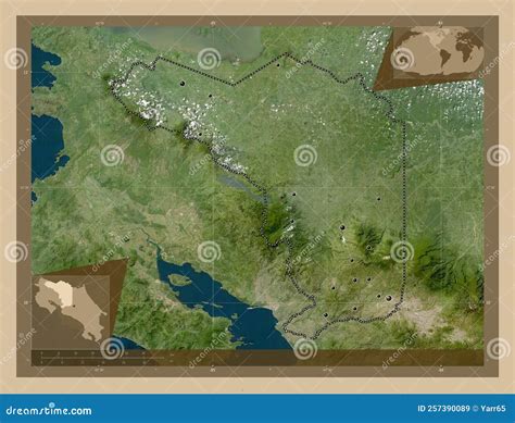 Alajuela, Costa Rica. Low-res Satellite. Major Cities Stock ...