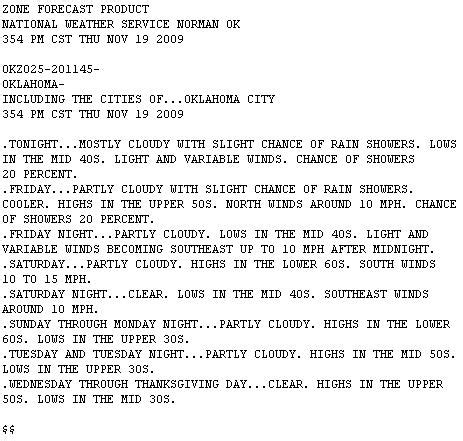 NWS Norman, OK - Local Forecast Information