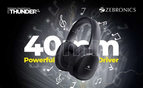 ZEBRONICS Thunder Pro, With 60h Backup, BT v5.3, Gaming Mode, ENC, Dual ...