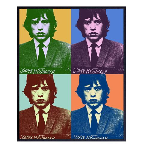 Mick Jagger Poster -8x10 Wall Art Decor, Andy Warhol India | Ubuy