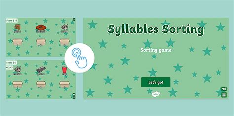 Interactive Syllable Sorting Game | F-2 | Teacher-Made