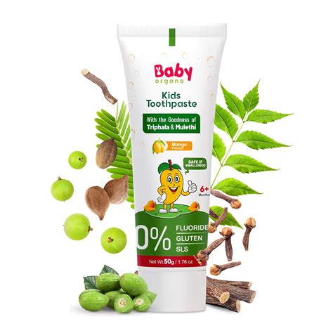 BabyOrgano Kids Toothpaste | 100% Ayurvedic | Non Gel Formula ...