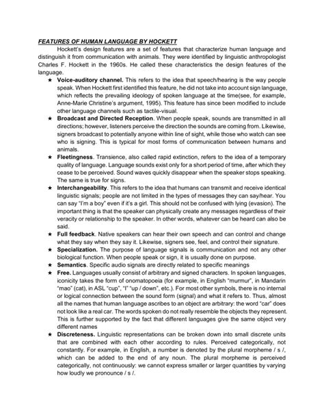 Basic Features of the Human Language 的图像结果