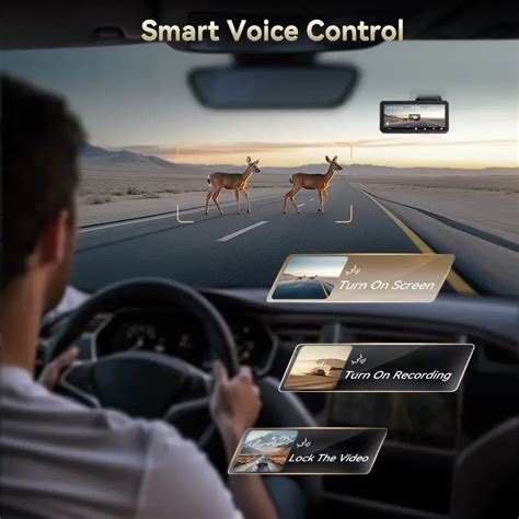 F77 STARVIS 2 4K+4K Dual IMX678 Voice Control 5.8GHz WIFI Dash Cam F77