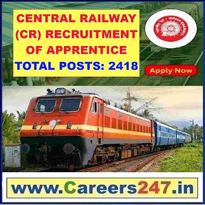 Central Railway (CR) Apprentice Recruitment 2025 - Apply Online for ...