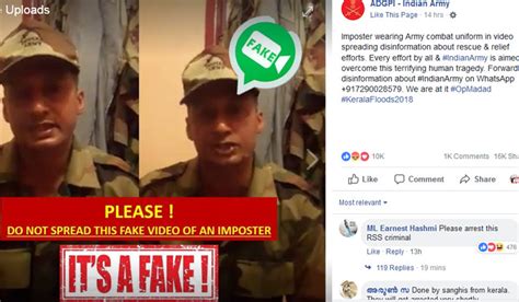 Army labels as fake 'soldier' ranting against Pinarayi over floods- The ...