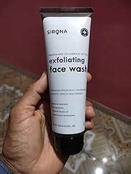 Sirona Natural Exfoliating Face Wash for Men & Women - 125 ml ...