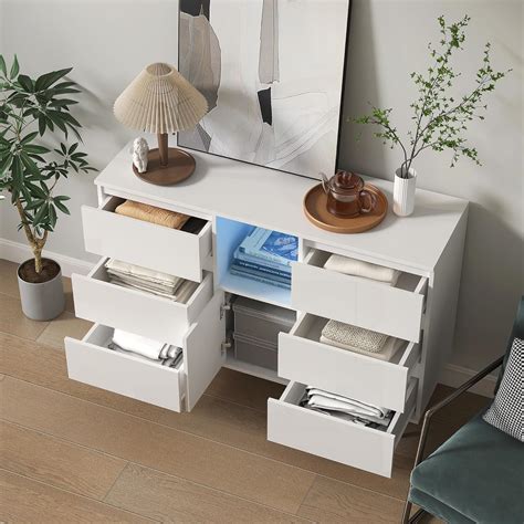 Thirtdos Sideboard Storage Cabinet, Modern High Gloss Kitchen India | Ubuy
