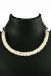 Buy Silver Plated Pearl Embellished Hasli Necklace by Noor Online at ...