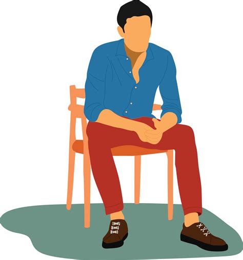 man sits on a chair vector 8177918 Vector Art at Vecteezy