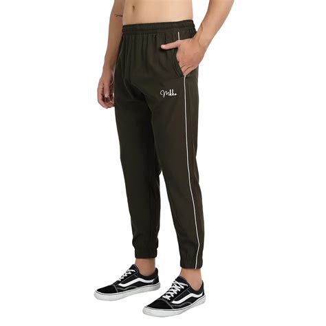 MKKO Men Slim Fit Sports Wear Trackpant for All Seasons (S) Olive Green ...