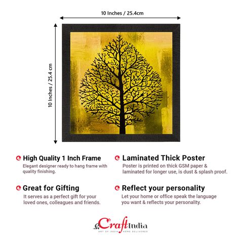 Tree Design Matt Textured UV Art Painting - eCraftIndia Online