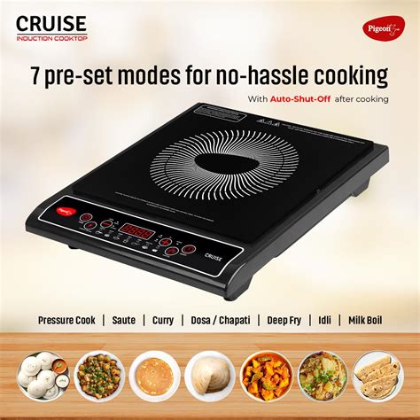 Pigeon by Stovekraft Cruise 1800 watt Induction Cooktop With Crystal ...