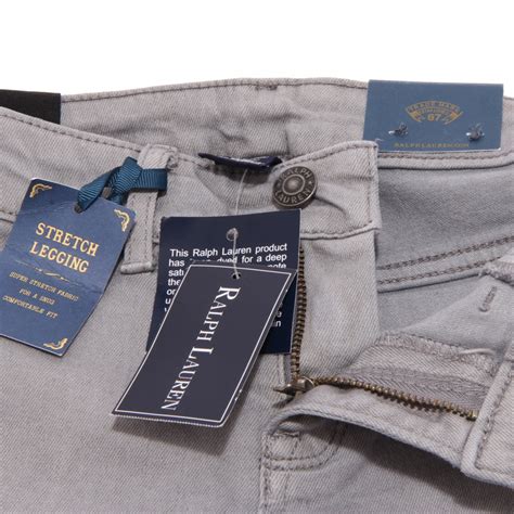 9677U jeans bimba RALPH LAUREN grigio denim trouser kidd