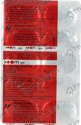 Xoom Strip Of 10 Tablets: Uses, Side Effects, Price & Dosage | PharmEasy