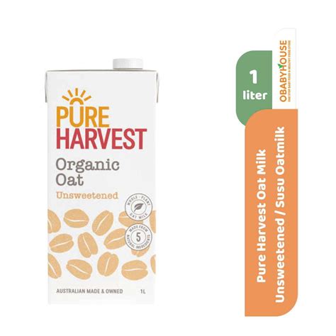 Pure Harvest Oat Milk Unsweetened 1L / Susu Oatmilk – Obabyhouse