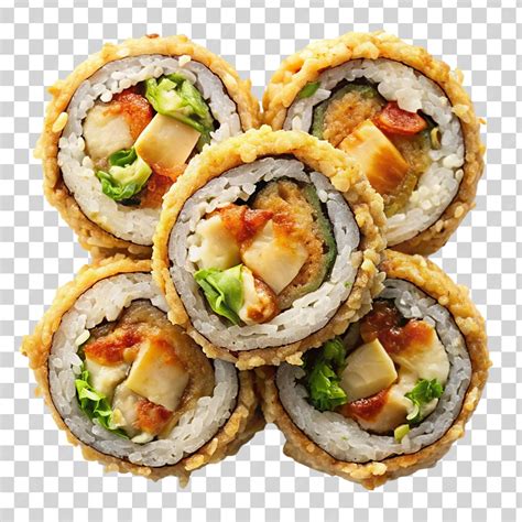 Premium PSD | Tempura battered soft shell crab rolls isolated on ...