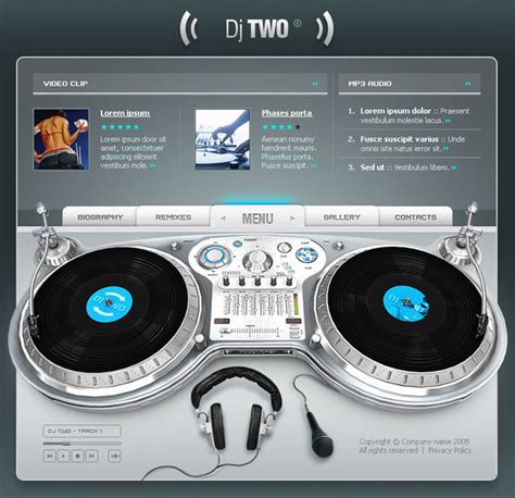国外DJ网页设计模板 - 爱图网设计图片素材下载