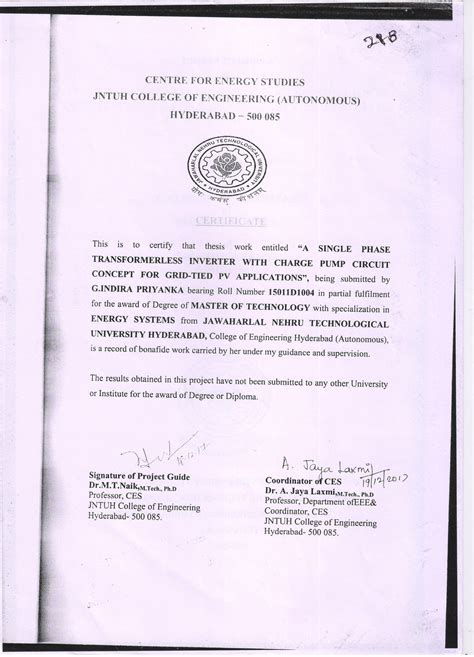 JNTUH University College of Engineering , Science & Technology Hyderabad.