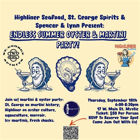 Highliner x Saint George Spirits Oyster & Martini Party at Spencer ...