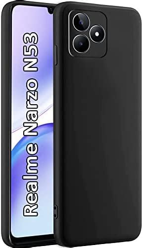 CROMBIE Liquid Silicone Realme Narzo N53 Mobile Case Cover | Microfiber ...