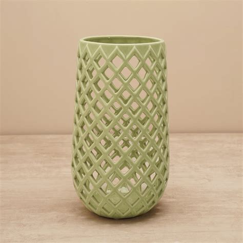 Shop Green Interlaced Ceramic Vase - Medium - at Best Price Online in India