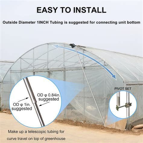 Buy UYGALAXY Top Roll Up Motor System, 2 Pack Electric Greenhouse Film ...