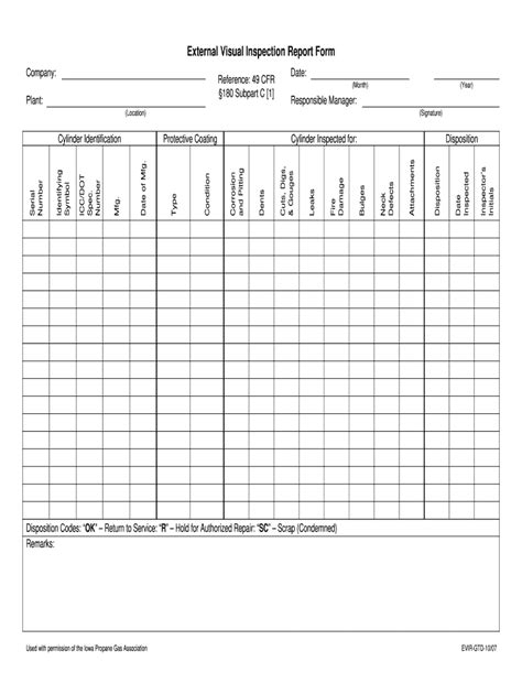 Image result for Visual Inspection Report Form