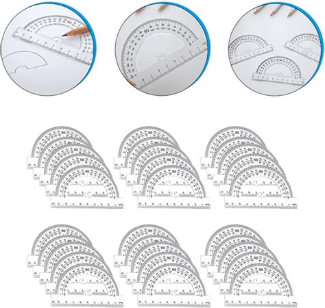 Buy iplusmile Protractor Set 30pcs Geometry Math Ruler Straight Ruler ...