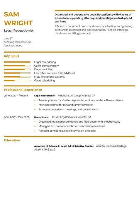 20 Receptionist Resume Examples and Templates for 2026 - Resume.org
