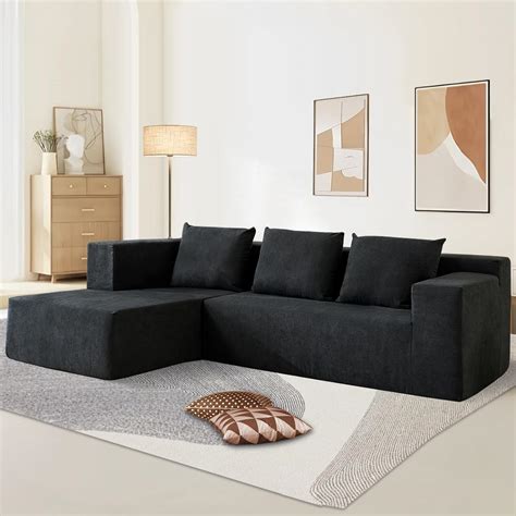 Amazon.com: Nigoone 103" Cloud Sectional Sofa, Boneless L-Shape Couch ...