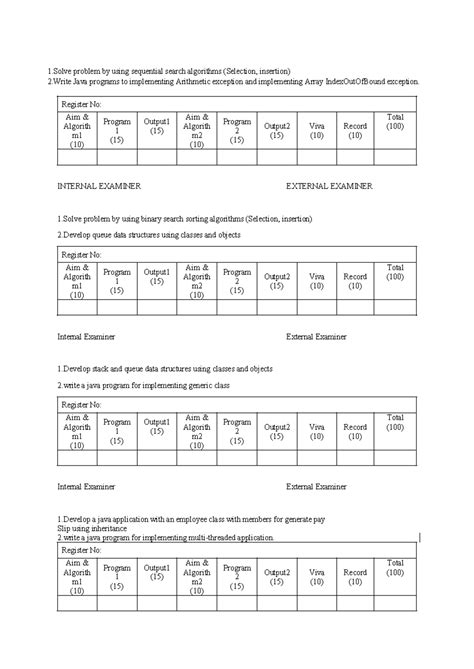 CS3381 Lab Questions: Java Programs & Data Structures Implementation ...
