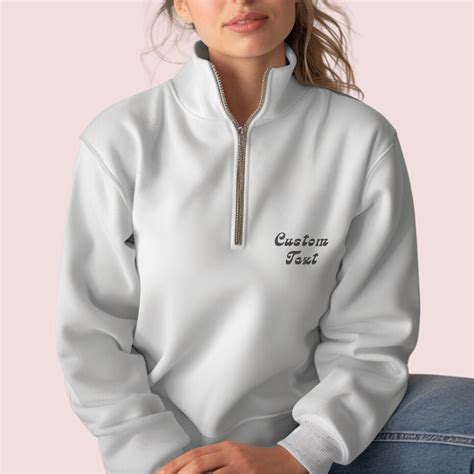 Personalized Quarter Zip Custom Sweatshirt Custom Printing Custom Sweatshirt Personalized ...