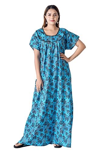 Buy ANGLINA Women's Plus Size Printed Cotton Nighty, Maxi, Gown ...