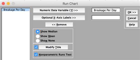 How to Create a Run Chart in SigmaXL - GoLeanSixSigma.com (GLSS)